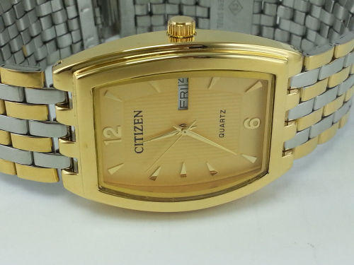 Citizen quartz 23k gold plated water on sale resistant watch price